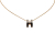 Hermès B Hermès Gold with Black Gold Plated Metal Enamel Pop H Pendant Necklace France