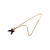 Chanel B Chanel Gold Gold Plated Metal CC Enamel Velvet Bow Pendant Necklace France