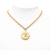 Chanel B Chanel Gold Gold Plated Metal CC Medallion Pendant Necklace France