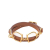 Hermès AB Hermès Brown with Gold Calf Leather Swift Gold Plated Etrier Double Tour Bracelet France