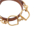 Hermès AB Hermès Brown with Gold Calf Leather Swift Gold Plated Etrier Double Tour Bracelet France