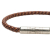 Hermès B Hermès Brown with Silver Calf Leather Swift Dressage Single Tour Bracelet Italy
