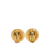 Chanel B Chanel Gold with Silver Gold Plated Metal and Silver Plated CC Round Clip On Earrings France