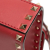 Valentino B Valentino Red Calf Leather Small Rockstud Flap Crossbody Italy