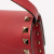 Valentino B Valentino Red Calf Leather Small Rockstud Flap Crossbody Italy