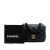 Chanel AB Chanel Black Lambskin Leather Leather Mini Quilted Lambskin Lacquered Chain Flap Italy