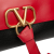 Valentino AB Valentino Red with Black Calf Leather VRing Crossbody Italy