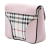 Burberry B Burberry Pink Calf Leather Small Haymarket Check Trimmed Dickens Crossbody Italy