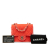 Chanel AB Chanel Orange Dark Orange Velvet Fabric Mini Square Classic Single Flap France