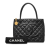 Chanel B Chanel Black Caviar Leather Leather Caviar Medallion Tote France