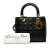 Christian Dior B Dior Black Lambskin Leather Leather Medium Lambskin Cannage Lady Dior Italy