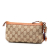 Gucci AB Gucci Brown Beige Canvas Fabric GG Jolicoeur Pochette Italy