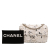 Chanel B Chanel White Ivory Canvas Fabric Mini Rectangular Classic Sequin Single Flap Italy