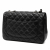 Chanel Classic Double Flap Jumbo Matelassè Caviar Leather Flap Handbag Black