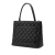 Chanel Vintage Medallion Caviar Leather Quilted Tote Handbag Black