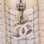 Chanel B Chanel White Ivory with Brown Light Beige Tweed Fabric and Resin Zipped Shopping Bag France