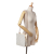Chanel B Chanel White Ivory with Brown Light Beige Tweed Fabric and Resin Zipped Shopping Bag France