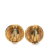 Chanel B Chanel Gold Gold Plated Metal CC Swirl Button Clip on Earrings France