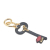 Prada AB Prada Black Saffiano Leather Lip Key Chain Italy