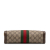 Gucci B Gucci Brown Beige Coated Canvas Fabric Small GG Supreme Web Ophidia Chain Crossbody Italy