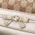 Gucci B Gucci Brown Beige Canvas Fabric GG Mayfair Shoulder Bag Italy