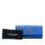 Saint Laurent AB Saint Laurent Blue Calf Leather Grain De Poudre Monogram Cassandre Clutch Italy