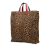 Fendi B Fendi Brown Canvas Fabric Leopard Printed Shopping Tote Italy
