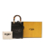 Fendi AB Fendi Black Calf Leather Mini Sunshine Shopper Tote Italy