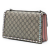 Gucci B Gucci Brown Beige Coated Canvas Fabric Medium GG Supreme Crystal Dionysus Shoulder Bag Italy