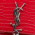 Saint Laurent AB Saint Laurent Red Calf Leather Small Embossed Kate Tassel Crossbody Italy