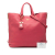Prada AB Prada Pink Blush Calf Leather Vitello Daino Side Zip Convertible Tote Italy
