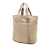 Gucci B Gucci Brown Beige Canvas Fabric GG Web Tote Italy