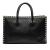 Valentino AB Valentino Black Calf Leather Rockstud Convertible Tote Italy