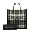 Saint Laurent B Saint Laurent Black Wool Fabric Plaid Rive Gauche North South Tote Italy