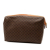 Celine B Celine Brown Dark Brown Coated Canvas Fabric Macadam Cosmetic Pouch Italy