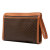 Celine B Celine Brown Coated Canvas Fabric Macadam Clutch Italy