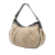 Gucci B Gucci Brown Beige Canvas Fabric Diamante Sukey Shoulder Bag Italy