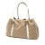Gucci B Gucci Brown Beige with White Canvas Fabric GG Twins Tote Italy