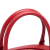 Prada B Prada Red Saffiano Leather Lux Bowling Bag Italy