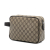 Gucci AB Gucci Brown Coated Canvas Fabric GG Supreme Clutch Italy