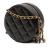 Chanel Black Quilted Lambskin Egyptian Amulet Charms Round Clutch with Chain Italy