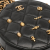 Chanel Black Quilted Lambskin Egyptian Amulet Charms Round Clutch with Chain Italy