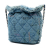 Chanel B Chanel Blue Denim Denim Fabric Medium Quilted Mood Bucket with Chain Italy