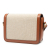 Celine AB Celine Brown Beige Canvas Fabric Teen and Calfskin Triomphe Crossbody Italy