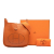 Hermès B Hermès Orange Calf Leather Clemence Evelyne III PM France