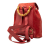 Gucci B Gucci Red Suede Leather Bamboo Backpack Italy