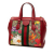 Gucci B Gucci Brown Beige with Multi Coated Canvas Fabric GG Flora Ophidia Satchel Italy