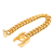 Chanel AB Chanel Gold Gold Plated Metal CC Turn Lock Bracelet France