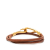 Hermès B Hermès Brown with Gold Calf Leather Jumbo Hook Double Tour Bracelet France