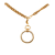 Chanel B Chanel Gold Gold Plated Metal Double Chain Loupe Magnifying Glass Pendant Necklace France